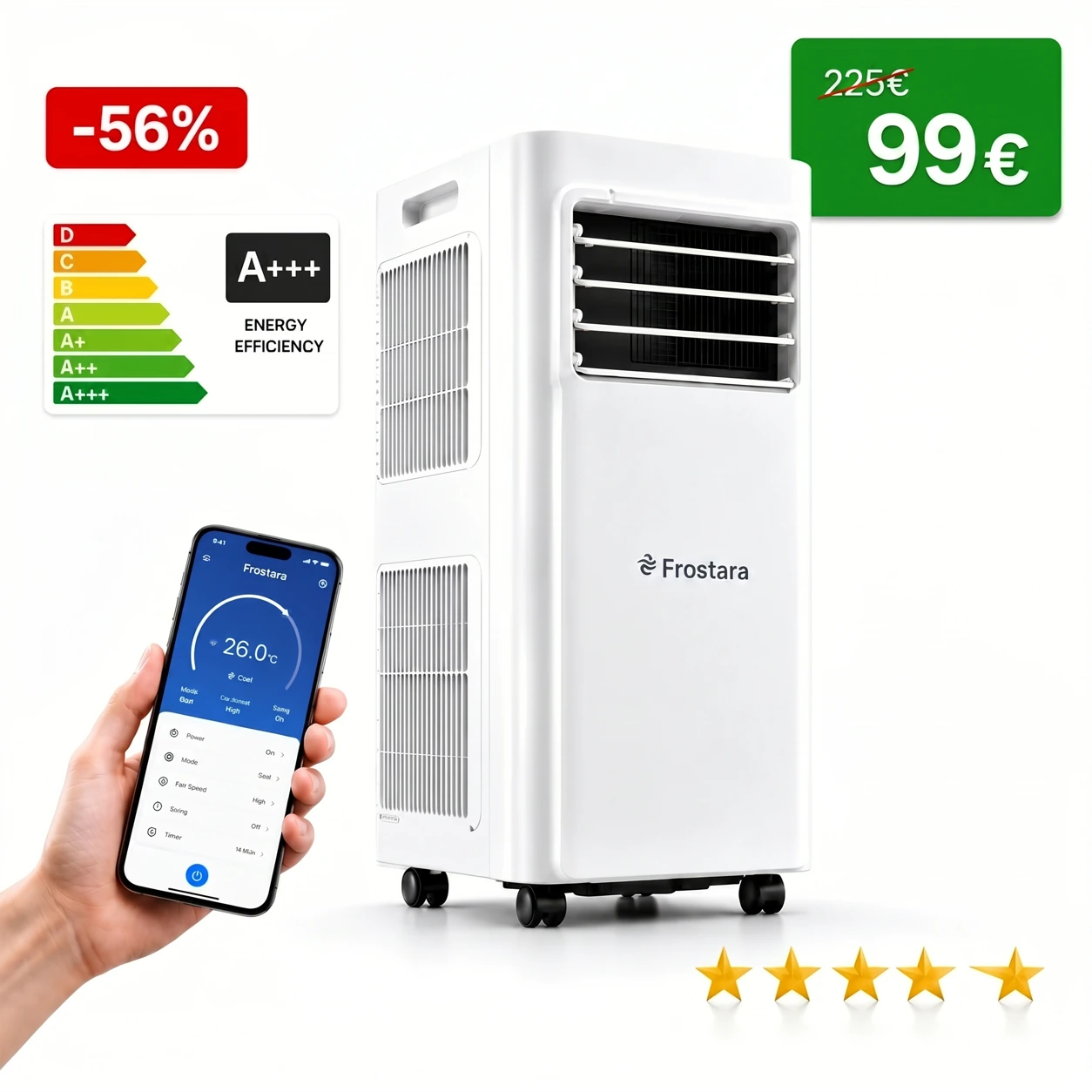 FROSTARA™ kondicionieris 9000 BTU A+++